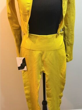 High-Waist Yellow Ponte Leggings
